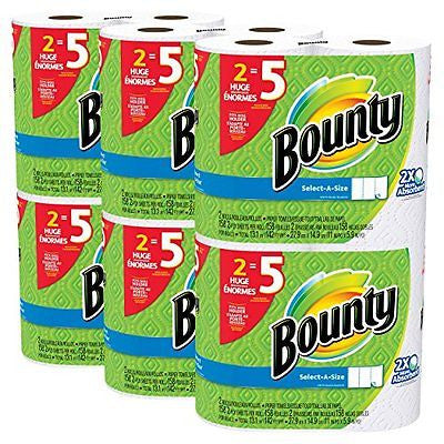 Bounty Select-a-Size Paper Towels White Huge Roll 12 Count 12 Huge Rolls