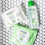 Simple Cleansing Facial Wipes, Kind to Skin 25 Count, Twin Pack - Fast Shipping