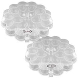 Set Of 2 Deviled Egg Trays Carrier Platters With Lids Travel Plates Containers