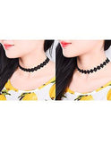 Outus 8 Pieces Choker Necklace Set Stretch Velvet Classic Gothic Tattoo Lace