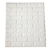 1X0.5' Self Adhesive Brick 3D Tile Wallpaper Panel For Home Office Decor White