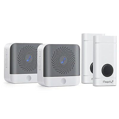 Wireless Doorbell 500Feet 52 Chimes 2 Plug in Receiver 2 Battery, Waterproof