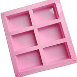 Set of 2 Chichic 6 Cavity DIY Rectangle Soap Molds Baking Mold Cake Pan Biscuit