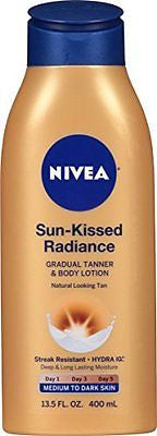 NIVEA Sun-Kissed Radiance Gradual Tanner & Body Lotion, Medium to Dark Sk