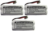 Cordless Handset Rechargeable Genuine Battery (3-Pack) Uniden 2.4 V 300 mAh