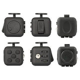 Fidget Spinner and Fidget Cube Stress Reducer Perfect For ADD, ADHD,(Black)