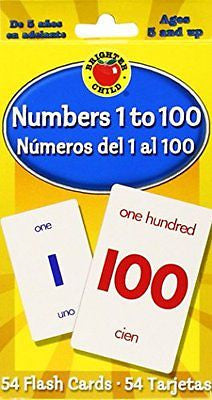 1-100 Number Flash Cards Digits Practice Child English Counting/Reading Learning