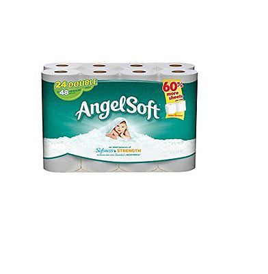 Toilet Paper 24 Double Rolls 264 Sheets Per Roll Bath Tissue Angel Soft