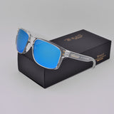 BNUS Italy made Classic Sunglasses Corning Real Glass Lens w. Polarized Option Frame: Transparent / Lens: Blue Flash