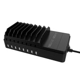 FLECK CS008 Multi-Device 8-Port USB Desktop Charging Station (Black) Black
