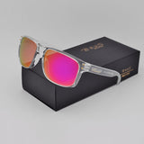 BNUS Italy made Classic Sunglasses Corning Real Glass Lens w. Polarized Option Frame: Transparent / Lens: Magenta Flash