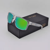 BNUS Italy made Classic Sunglasses Corning Real Glass Lens w. Polarized Option Frame: Transparent / Lens: Green Flash