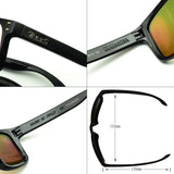 BNUS Italy made Classic Sunglasses Corning Real Glass Lens w. Polarized Option Frame: Black / Lens: Magenta Flash
