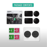 Nekteck Universal Stick on Flat Magnetic Car Mount Phone / Key Holder for iPhone 7 6 6S Plus 5S 5C SE Samsung Galaxy S6/S7 Edge Plus S5 Note 5 4 LG G5 Pixle/ Pixel XL Nexus 6P 5X More 2 Pack Black