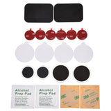 UltraSlim Accessories Pack for Magnetic Cell Phone Holder Includes 2 x Large Metal Plates 2 x Large Metal Discs 2 x Standard Metal Discs 6 x 3M Mount Adhesives 4 x Protective Film Black - Accessories Pack