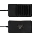 FLECK CS008 Multi-Device 8-Port USB Desktop Charging Station (Black) Black