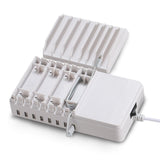 FLECK CS008 8-Port Desktop Universal Charging Station Multi-Device DockOrganizerStand USB Charger Clever Design For Easy Cable Storage For iPhone iPad Smartphone PC Tablets etc (White) White