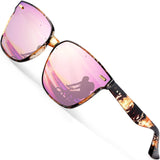 ATTCL Unisex Wayfarer Sunglasses 100% Polarized UV Protection Pink as the pictures