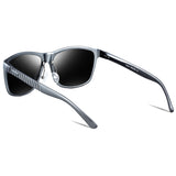 ATTCL Men's Hot Retro Metal Frame Driving Polarized Wayfarer Sunglasses Al-Mg Metal Frame Ultra Light Gray as the pictures