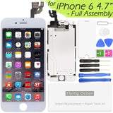 iPhone 6 Screen Replacement Full Assembly + Touch Digitizer LCD Display (4.7 Inch) with Screen Protector and Repair Tools (iPhone 6 White - Full Assembly) iPhone 6 White - Full Assembly