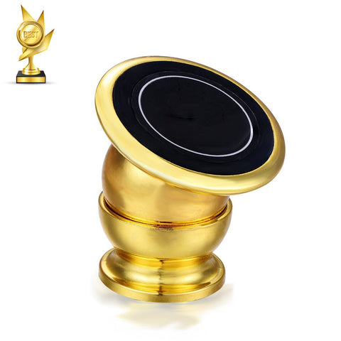 ZFLQ Magnetic Car Mount Universal Magnetic Car Cell Phone Holder for Smartphones and iPhone 7/6s Plus/6 Plus Samsung Galaxy S7/S6 Edge Mini Tablets and GPS Devices (Gold) Gold