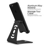 Adjustable cell phone stand iPhone Stand Pasonomi Smartphone Cradle Dock Holder for iPhone 7 6 6s Plus 5 5s 5c Samsung Galaxy S8 S7 S6 Note 5 Charging Stand (Black) Black