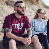 TRUE VISION Black Mens Polarized Wayfarer Sunglasses UV400 Unisex Colored Mirror Lenses Bondi Blue