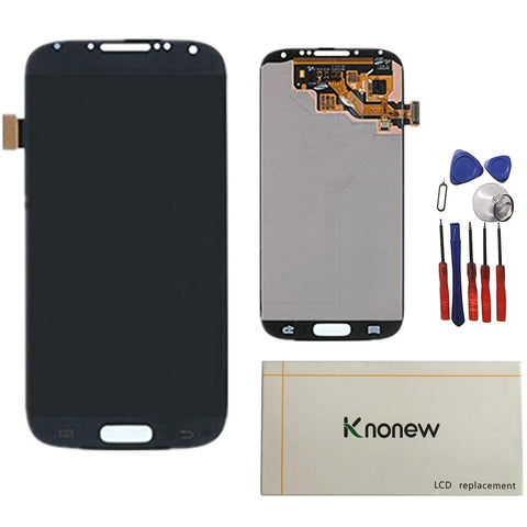 KNONEW Compatible LCD Display Touch Screen Digitizer Assembly Replacement For Samsung Galaxy S4 IV i9500 i9505 i9506 i337 LCD (Blue)Resolution 1920x1080