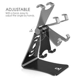 Adjustable cell phone stand iPhone Stand Pasonomi Smartphone Cradle Dock Holder for iPhone 7 6 6s Plus 5 5s 5c Samsung Galaxy S8 S7 S6 Note 5 Charging Stand (Black) Black