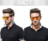 ATTCL Men's Hot Retro Metal Frame Driving Polarized Wayfarer Sunglasses Al-Mg Metal Frame Ultra Light Red as the pictures
