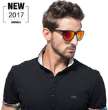 ATTCL Men's Hot Retro Metal Frame Driving Polarized Wayfarer Sunglasses Al-Mg Metal Frame Ultra Light Red as the pictures