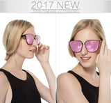 ATTCL Unisex Wayfarer Sunglasses 100% Polarized UV Protection Pink as the pictures
