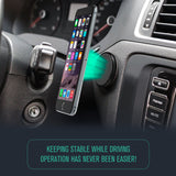 Nekteck Universal Stick on Flat Magnetic Car Mount Phone / Key Holder for iPhone 7 6 6S Plus 5S 5C SE Samsung Galaxy S6/S7 Edge Plus S5 Note 5 4 LG G5 Pixle/ Pixel XL Nexus 6P 5X More Black