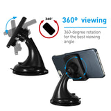 Macally Universal Dashboard / Windshield Magnetic Car Mount Phone Holder for Cell Phones GPS & Mini Tablets | 4 Metal Plates Included Circle Rectangle Heart & Diamond (MGRIPMAG) Dashboard & Windshield