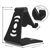 Adjustable cell phone stand iPhone Stand Pasonomi Smartphone Cradle Dock Holder for iPhone 7 6 6s Plus 5 5s 5c Samsung Galaxy S8 S7 S6 Note 5 Charging Stand (Black) Black