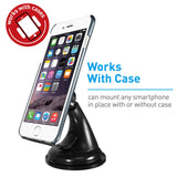 Macally Universal Dashboard / Windshield Magnetic Car Mount Phone Holder for Cell Phones GPS & Mini Tablets | 4 Metal Plates Included Circle Rectangle Heart & Diamond (MGRIPMAG) Dashboard & Windshield