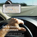 Macally Universal Dashboard / Windshield Magnetic Car Mount Phone Holder for Cell Phones GPS & Mini Tablets | 4 Metal Plates Included Circle Rectangle Heart & Diamond (MGRIPMAG) Dashboard & Windshield