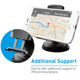 Macally Universal Dashboard / Windshield Magnetic Car Mount Phone Holder for Cell Phones GPS & Mini Tablets | 4 Metal Plates Included Circle Rectangle Heart & Diamond (MGRIPMAG) Dashboard & Windshield