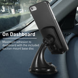 Macally Universal Dashboard / Windshield Magnetic Car Mount Phone Holder for Cell Phones GPS & Mini Tablets | 4 Metal Plates Included Circle Rectangle Heart & Diamond (MGRIPMAG) Dashboard & Windshield