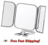 NEW Beauty Bathroom MakeUp Mirror 3 Way Folding Vanity Beauty Cosmetics Compact